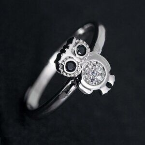 🍁  925 Silver Plated 3A CZ Cute Ring for Men Women, FB16FA1042